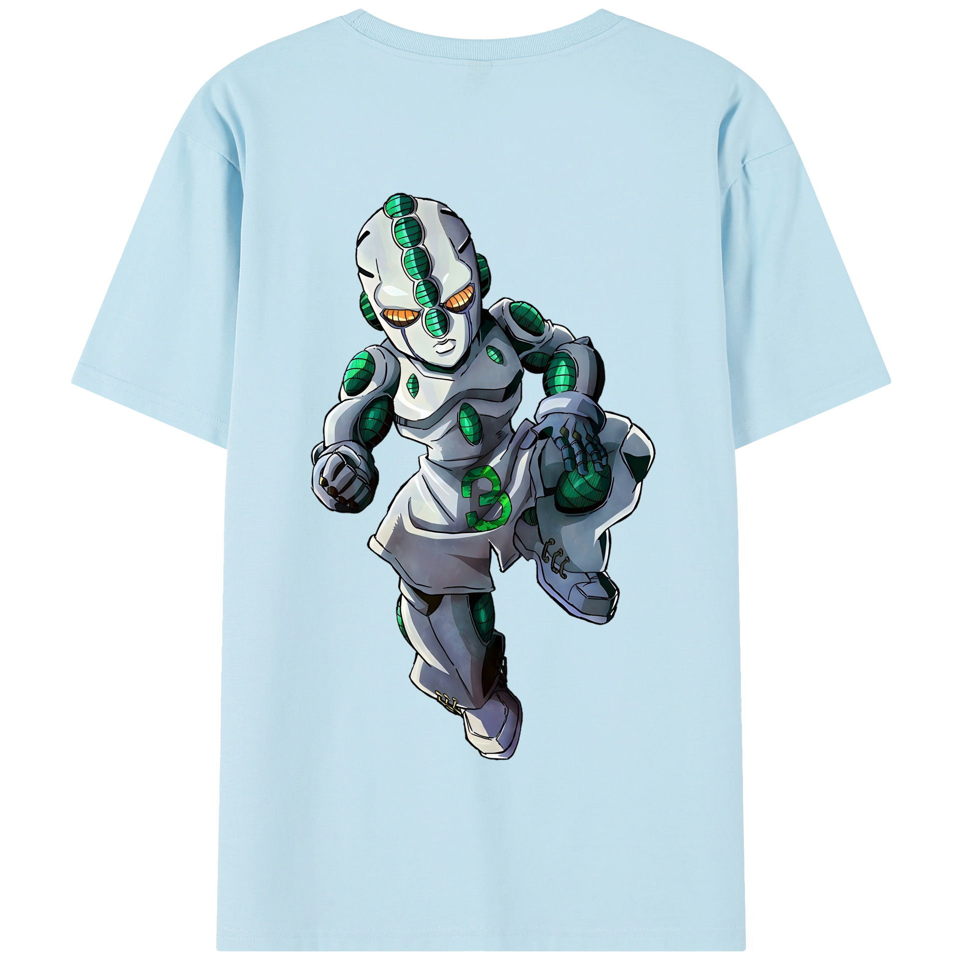 （画像用） ジョジョの奇妙な冒険 広瀨康一 JoJo's Bizarre Adventure Hirose Koichi 綿100％半袖Tシャツ（背面プリント）